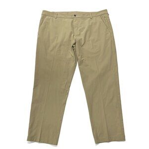 Lululemon Commission Pants Mens 40 x 28 Khaki Stretch Travel Casual Golf Chino